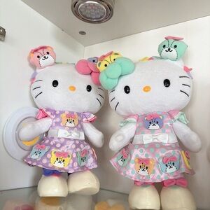 Sanrio Hello Kitty Plush Pair in Pastel Pink, Lavender & Mint